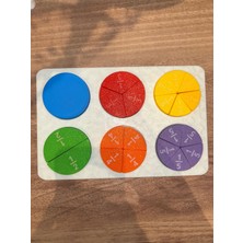 Atlas Lab Kesirler Eğitici Puzzle 🧩 – 3D Baskı Rengarenk Fraction Oyunu 🌈 | Montessori Matematik Seti 📚