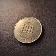 Escoines Koleksiyon 3996368015AB984A38 100 Bin Lira 2002 Ça/çil Eski Madeni Para