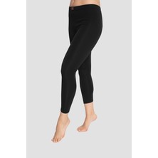 Kadın Termal Tayt Siyah İçi Şardonlu Sıcak Tutan Kışlık