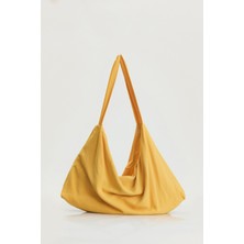 Clandestino Astarlı Fermuarlı Bohem Kumaş Çanta Hardal