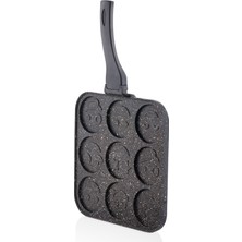 Taç Köşem Kare Döküm Gülenyüz Pankek Krep Tavası 26 cm