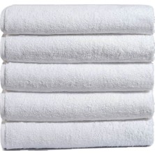 5 Li El Yüz Otel Havlusu 50 x 90  cm  Beyaz 20/2 Ring 250 gr