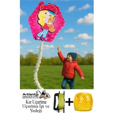 Renkli Uçurtma Çıtalı Yedek Ipli 1 Paket Uçurması Kolay Uçurtma Ahşap Çıtalı Kuyruklu Çocuklar ve Yetişkinler Için