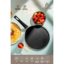 Mocca 30 cm Titanyum Kaplama Krep Tavası - Siyah