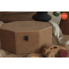 nevty a new world Kişiye Özel Aile Anı Sandığı 22X22X10 Sekizgen Ham Mdf ve Ahşap Boyama
