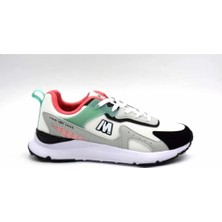 M.p Yüksek Taban Full Ortopedik Hafif Günlük Sneaker - Beyaz-Siyah - 40
