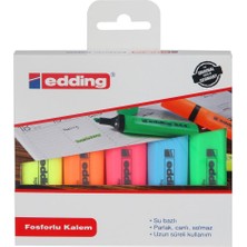 Edding 344 Fosforlu Kalem 5 Adet - Karışık Renk