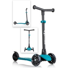 Wellgro Işıklı Scooter, 3 Tekerli Yükseklik Ayarlı Çocuk Scooter, Yeşil