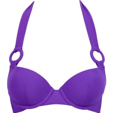 Summer Essence Push-Up Bikini Üstü, Balenli, Kalıplı, Altın Detaylı, Geri Dönüşümlü Kumaş