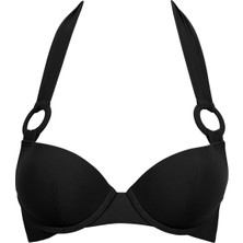 Summer Essence Push-Up Bikini Üstü, Balenli, Kalıplı, Altın Detaylı, Geri Dönüşümlü Kumaş