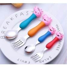 Pig 4'lü Çatal Kaşık Seti Çocuklar Için