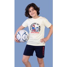 Toontoy Erkek Çocuk Itfaiye Adam Baskılı Şortlu Takım