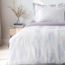 Green Black Lumia Fırça İzleri Tek Kişilik %100 Ege Pamuğu Nevresim Takımı - Çarşaflı - 2 Yastıklı Lila