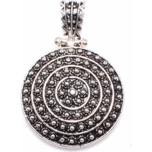 Nusret Takı 925 Ayar Gümüş Daire Kolye Ucu