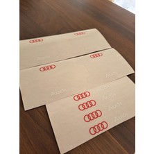 Kvkbesi Audi Marka Uv Baskılı Kapı Kolu Koruma Folyo Seti Çizik Önleyici 8'li Set kvk1
