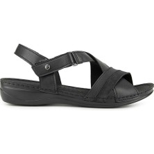 Muya Millal Anatomik Taban Kadın Sandalet Siyah