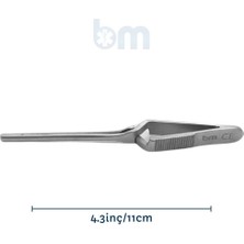 Barışhan Medikal Bulldog Dieffenbach Düz 4.3inç Gri Cerrahi Eğitim Materyali