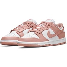 Nike Dunk Low Leather  Sneaker  Beyaz Pembe Spor Ayakkabı