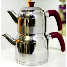 Mediterian Mor 3 litrelik şık çaydanlık, dayanıklı ve kaliteli çelik tasarım