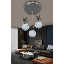 Modern Sarkıt Cam 3 Top LED Avize