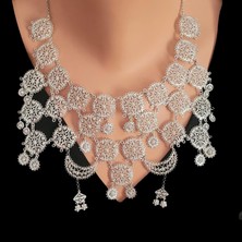 Nusret Takı 925 Ayar Gümüş Ay Modeli Telkari Kolye