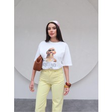 Spagetti Baskılı T-Shirt