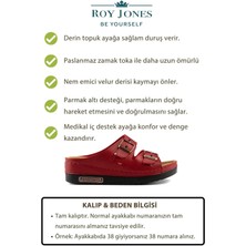 Roy Jones Kadın Ortopedik Anatomik Tabanlı Konfor Modeli Çift Bantlı Tokalı Rahat Dışarı & Ev Içi Terliği