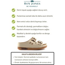 Roy Jones Kadın Ortopedik Anatomik Tabanlı Konfor Modeli Çift Bantlı Tokalı Rahat Dışarı & Ev Içi Terliği
