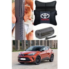 Toyota C-Hr Gurubu Dikmeli Direksiyon Kılıf Ithal Deri Ultra Esnek & 2'li Ortopedik Boyun Yastığı