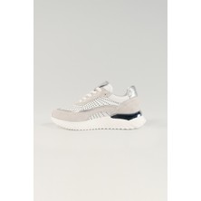 Delphine Beyaz Süet Deri Kadın Sneakers,  Deri, Günlük Ayakkabı, Spor Ayakkabı 25078