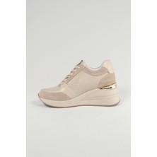 Claudette Bej Deri Kadın Sneakers,  Deri, Günlük Ayakkabı, Spor Ayakkabı 24221