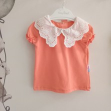 Baby Buu Bebe Yaka Çilek Detaylı Kız Bebek Salopeti