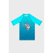 Slipstop Slyboots Baskılı Uv Korumalı Kısa Kollu Mayo T Shirt Erkek Çocuk T Shirt ST2532000004