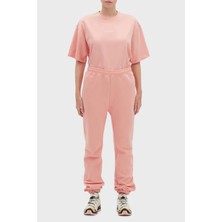 Les Benjamins Logolu Regular Fit Elastik Bel Bantlı Cepli % 100 Pamuk Pantolon Bayan Pantolon LB22FWESSFUSP