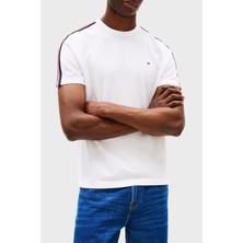 Tommy Hilfiger  Pamuk Regular Fit Şerit Detaylı T Shirt Erkek T Shirt MW0MW38632 Ybr