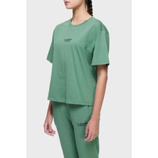 Les Benjamins Ön ve Arka Baskılı  Pamuk Boxy Fit T Shirt Bayan T Shirt LB25SSUNLFUTS