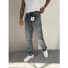 Erkek Basic Baggy Pantolon - Indigo