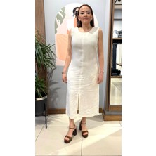 %100 Pamuk Keten Elbise.