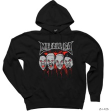 Metallica Group Bloody Siyah Kapşonlu Sweatshirt Hoodie