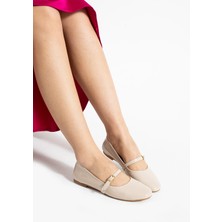 Snoek Kadın Rugan Ten Babet Ayakkabı