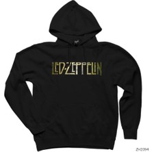 LED Zeppelin Wall Siyah Kapşonlu Sweatshirt Hoodie