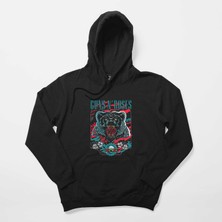 Guns N Roses Bear Siyah Kapşonlu Sweatshirt Hoodie