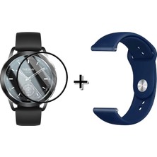 Forzacase  Xiaomi Watch S3 ile Uyumlu Silikon Kordon Kayış + Ekran Koruma Filmi - FC875