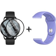 Forzacase  Xiaomi Watch S3 ile Uyumlu Silikon Kordon Kayış + Ekran Koruma Filmi - FC875