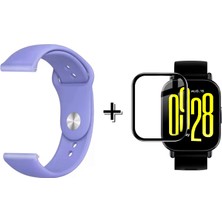 Forzacase  Xiaomi Redmi Watch 5 Lite ile Uyumlu Silikon Kordon Kayış + Ekran Koruma Filmi - FC875