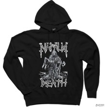 Napalm Death Skeleton Siyah Kapşonlu Sweatshirt Hoodie