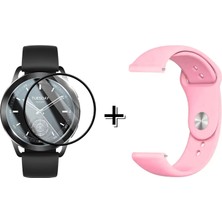 Forzacase  Xiaomi Watch S3 ile Uyumlu Silikon Kordon Kayış + Ekran Koruma Filmi - FC875