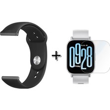 Forzacase  Xiaomi Redmi Watch 5 Lite ile Uyumlu Silikon Kordon Kayış + Kırılmaz Cam Koruma - FC875