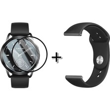 Forzacase  Xiaomi Watch S3 ile Uyumlu Silikon Kordon Kayış + Ekran Koruma Filmi - FC875