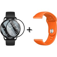 Forzacase  Xiaomi Watch S3 ile Uyumlu Silikon Kordon Kayış + Ekran Koruma Filmi - FC875